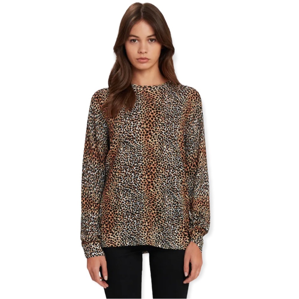 Equipment Raydon Animal Print Merino Wool Sweater